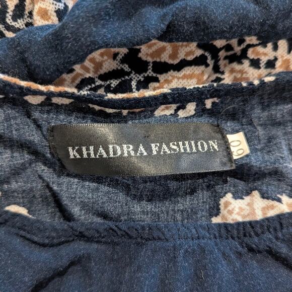 Khadra Fashion Block Print Full Length Kaftan Size 60 - Picture 5 of 5